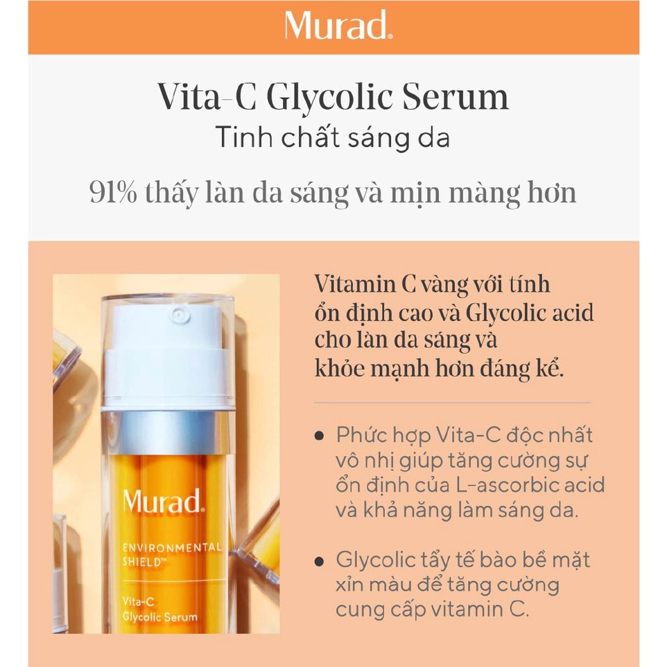 Tinh chất sáng da MURAD Vita-C Glycolic Brightening Serum 30ml