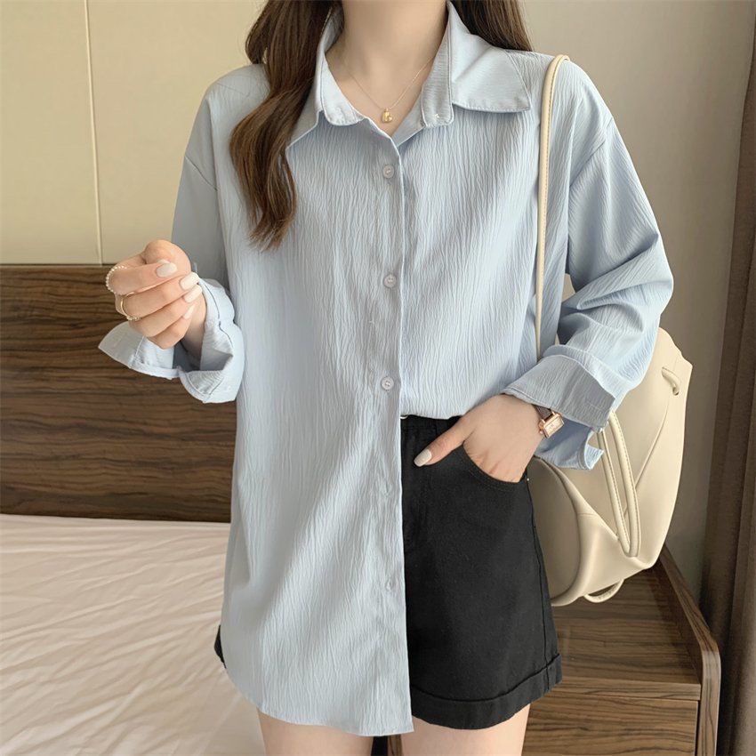 Áo Sơ Mi Dài Tay Chống Nắng Phong Cách Pháp Thời Trang Mùa Thu Mới Cho Nữ