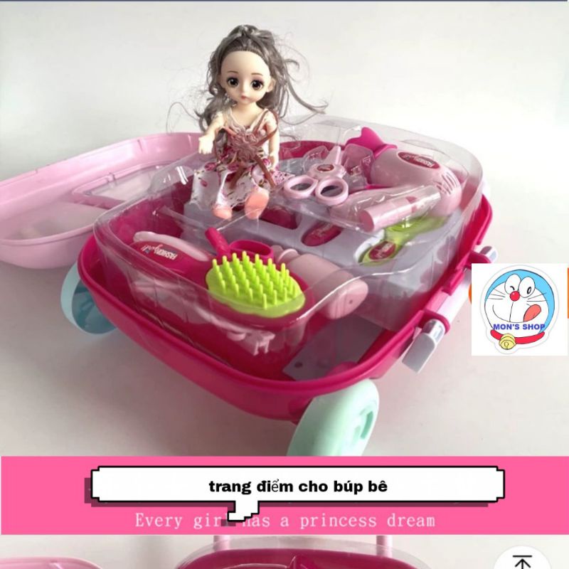 Đồ chơi và ly trang điểm búp bê 18 pcs
