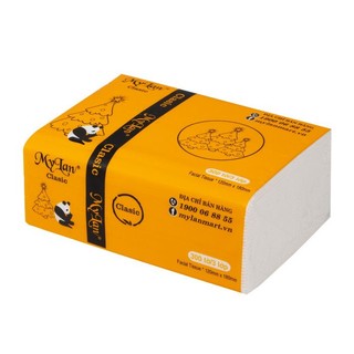 Khăn giấy rút cao cấp Mylan, rút gấu trúc, 300 tờ/gói