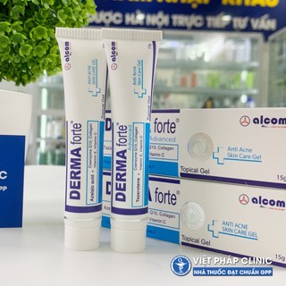 DERMA FORTE GEL 15g CHÍNH HÃNG GIÚP GIẢM MỤN MỜ THÂM