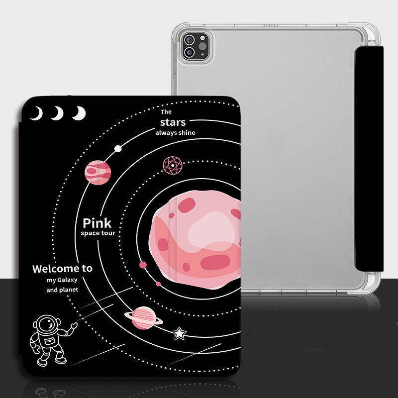 Ốp Máy Tính Bảng Mềm Hình Hành Tinh Có Khe Đựng Bút Cho iPad GEN7 / 8 / 9 10.2 "GEN10 10.9" Pro11 "Pro12.9" 2022 Air4 Air5 Air3 mini6