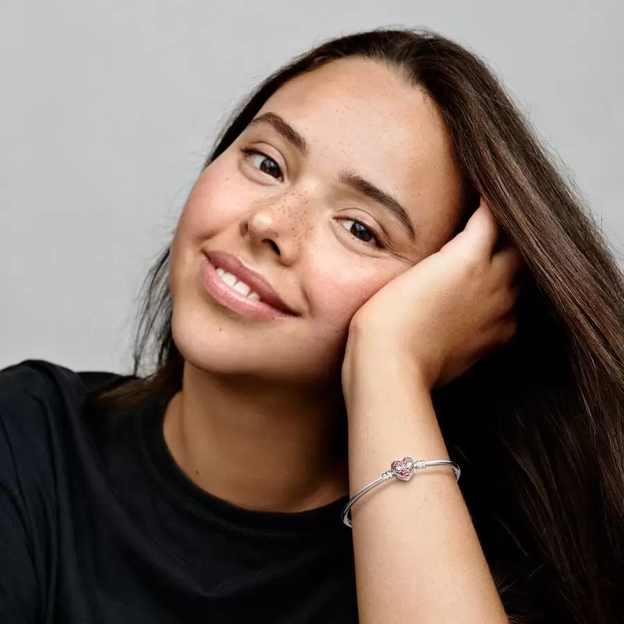 PANDORA Vòng Tay Bạc 925 Mặt Nạ Người Nhện Marvel Độc Đáo