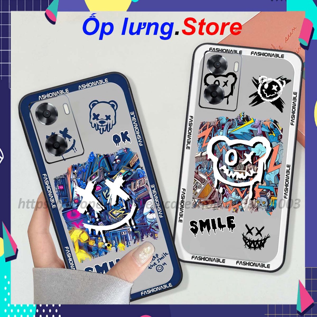 Ốp Oppo A57 4G / A57 5G / A77s in hình Bear Brick,K@ws,smile,...hot trend