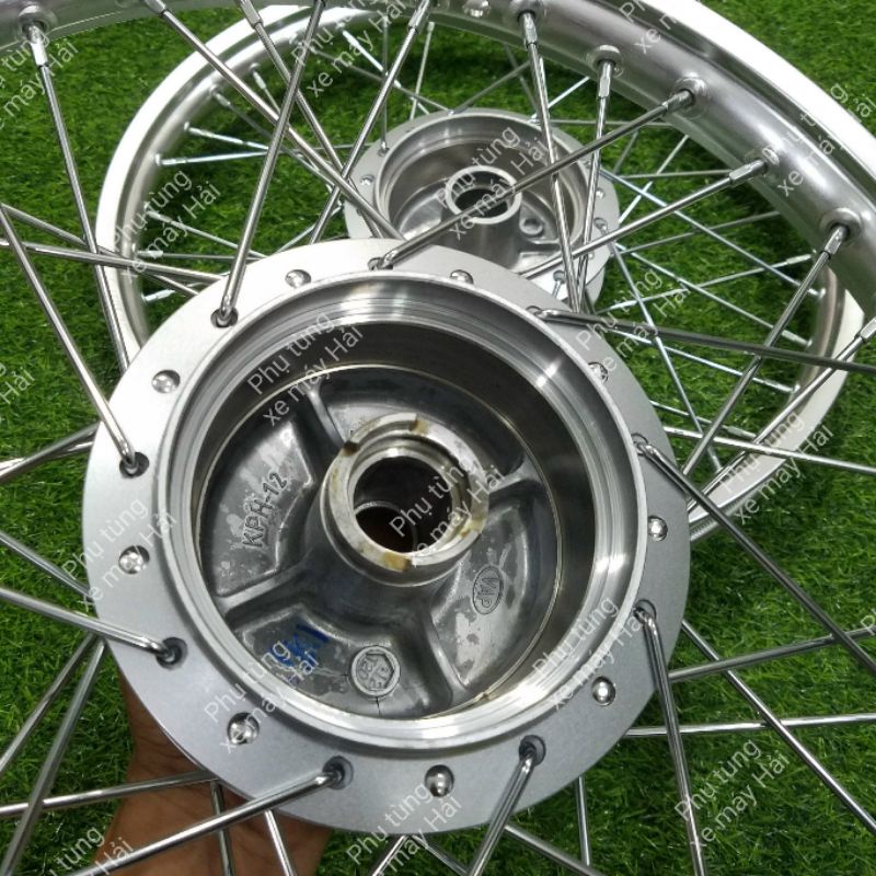 Bánh căm đùm zin theo xe wave @ 2019 căm mạ crom niềng nhôm thái full má đùm trước sau giả zin 1/1 như hình msp 0142