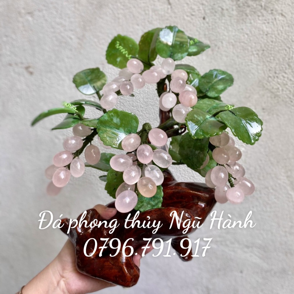 Cây nho phong thủy đá T.A - Cao 30cm, ngang 25cm