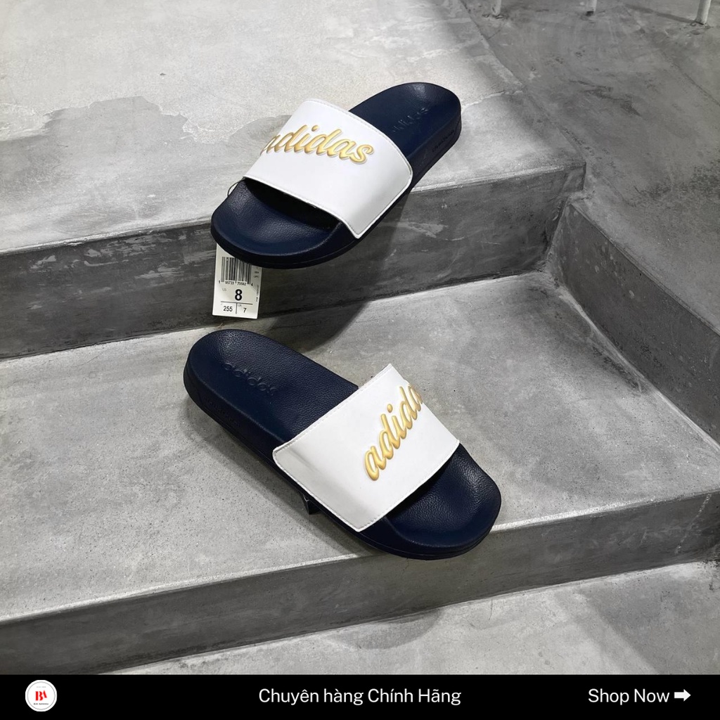 Chính Hãng Dép quai ngang Adilette Shower Đen / Xanh Lá / Navy chữ xanh / Navy chữ vàng / Xanh trời