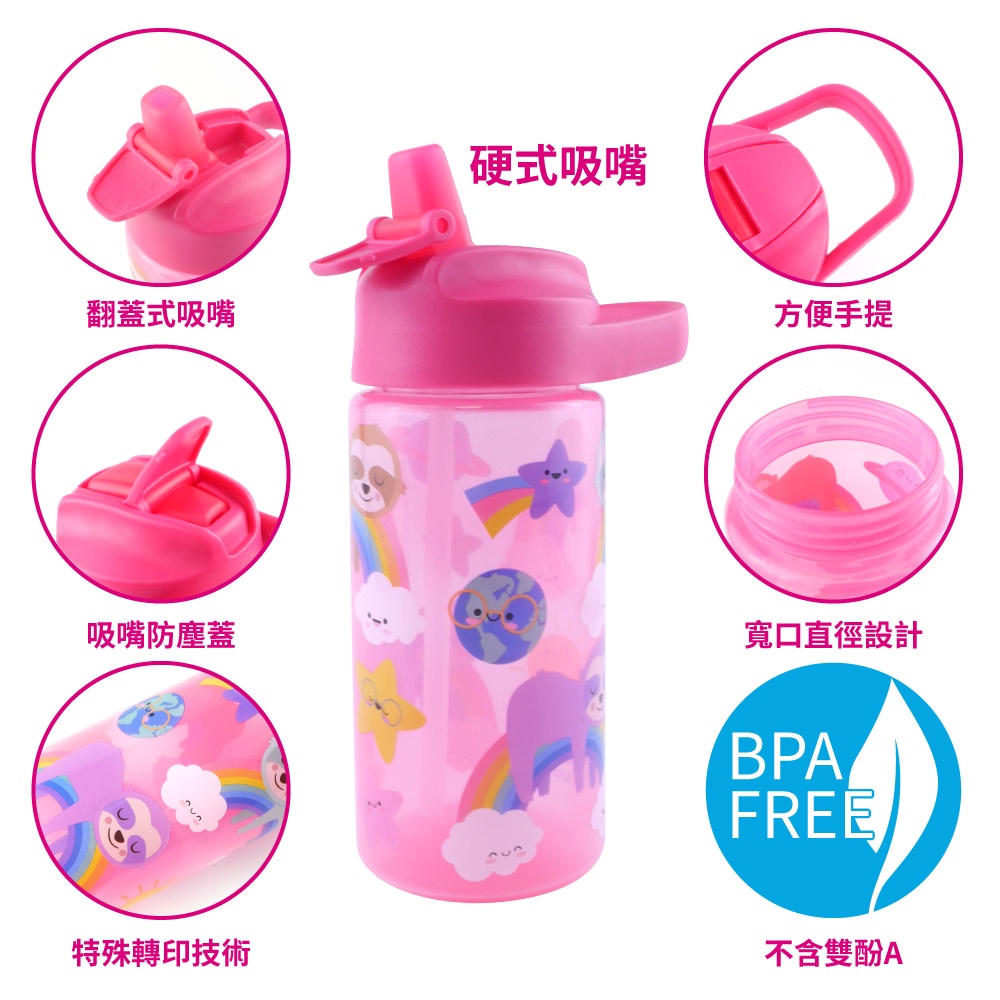 Mua một tặng một Set 2 Bình Nước mini 15oz / 444ml Bằng Nhựa Không bpa Có Ống Hút Cho Bé
