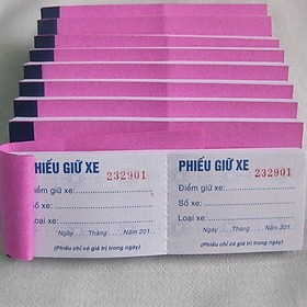 Vé gửi xe nhiều kích thước 2 liên