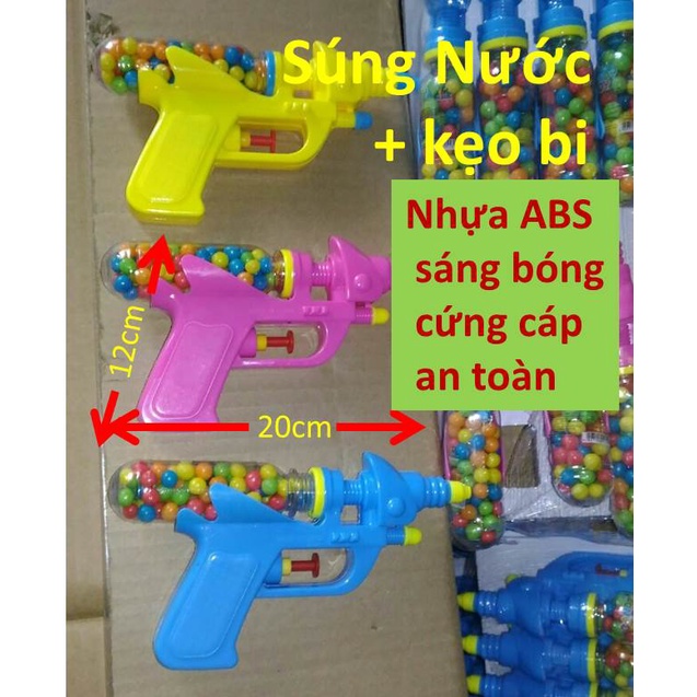 Súng nước áp lực, bắn nước xa , đồ chơi hồ bơi, đi biển, sẵn kẹo bi-Qùa tặng sinh nhật cho bé