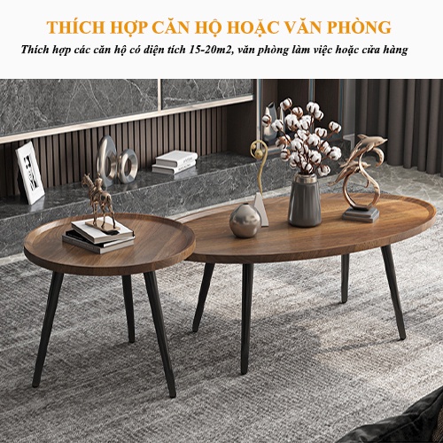 (FREESHIP) Bàn Trà Sofa, Bàn Trà Đôi Thông Minh, Bàn Trà Kép Sang Trọng- Decor Không Gian Phòng Khách | BigBuy360 - bigbuy360.vn