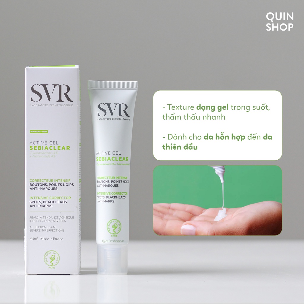 Kem Giảm Mụn SVR Sebiaclear Active Gel, Cream
