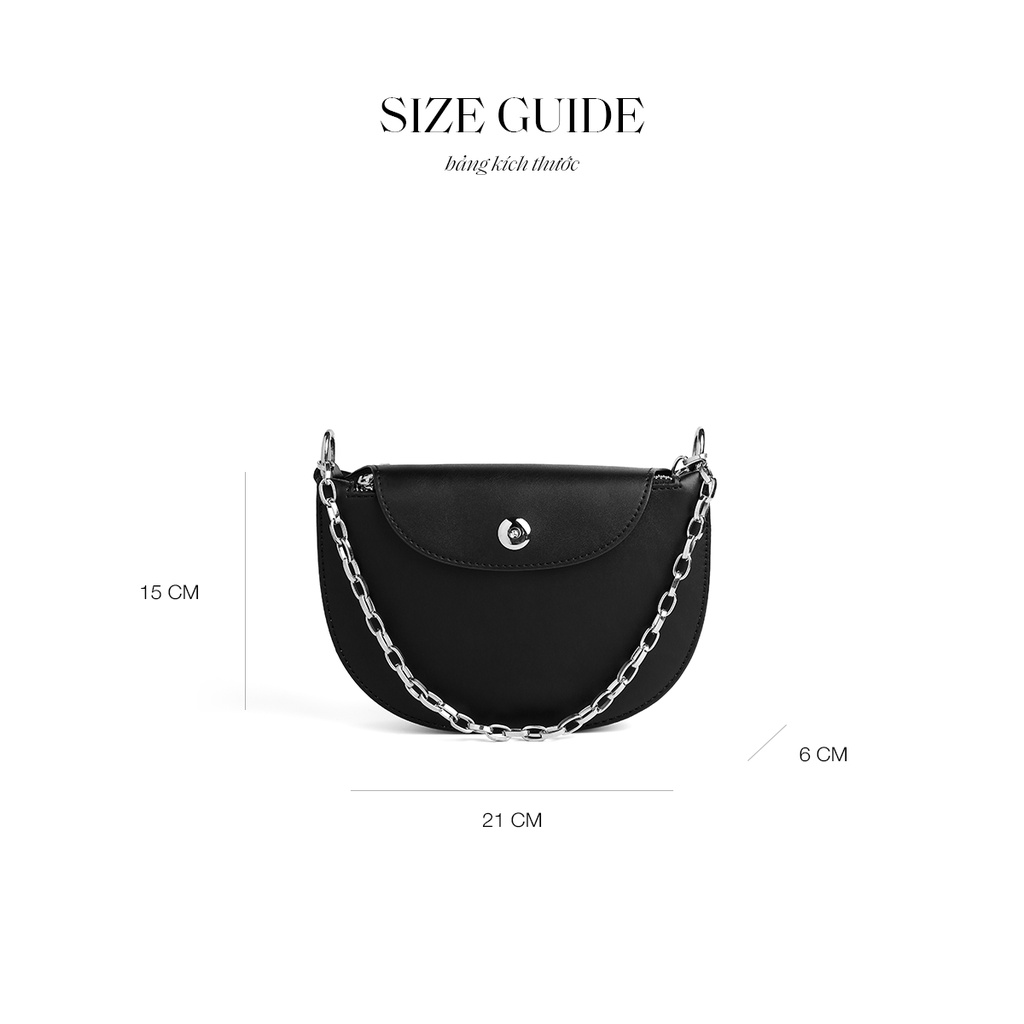 Túi xách Floralpunk Crescent Bag Black
