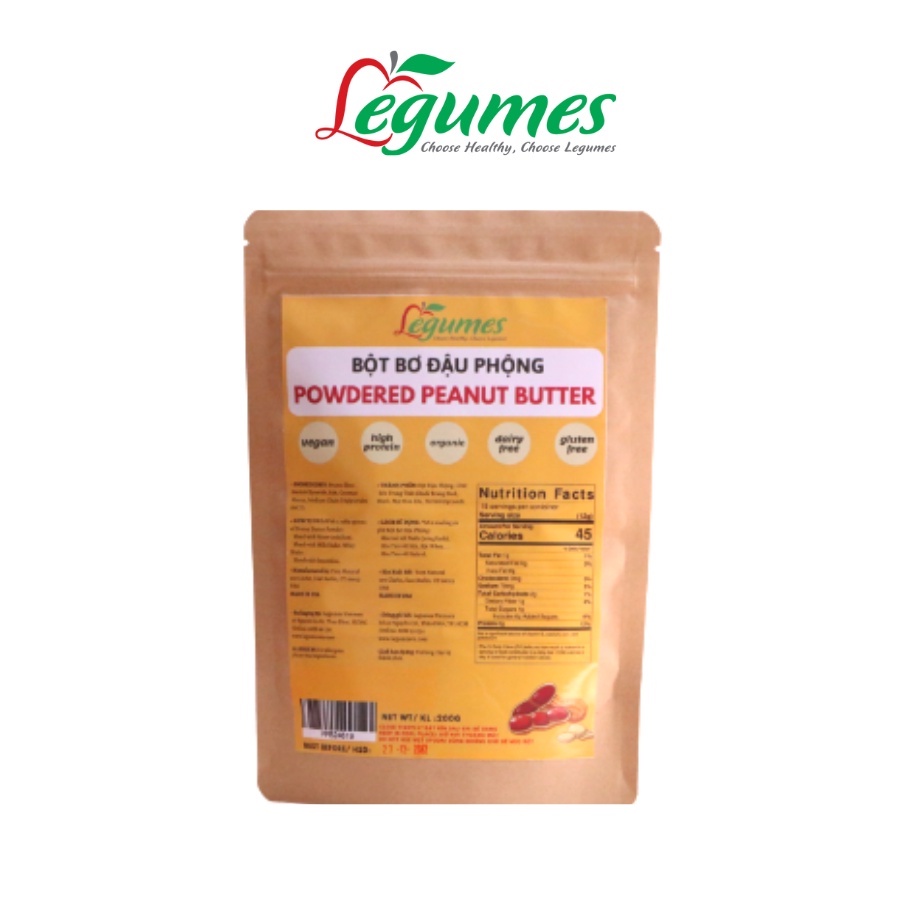 Bột bơ đậu phộng nguyên chất dùng pha nước uống, làm sinh tố, giảm cân, tăng cường cơ bắp - Peanut Butter Powder