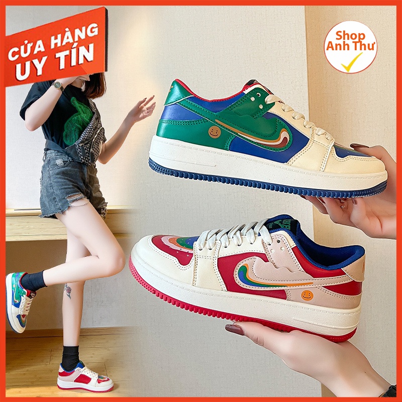-Giày thể thao nam nữ sneaker -Giày nike cầu vồng-af1 7 màu hàng 11 full box bill