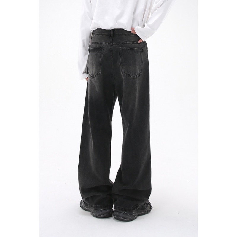 Quần jeans nam dáng wide fit cạp cao ống rộng basic Brokeboiz | BigBuy360 - bigbuy360.vn