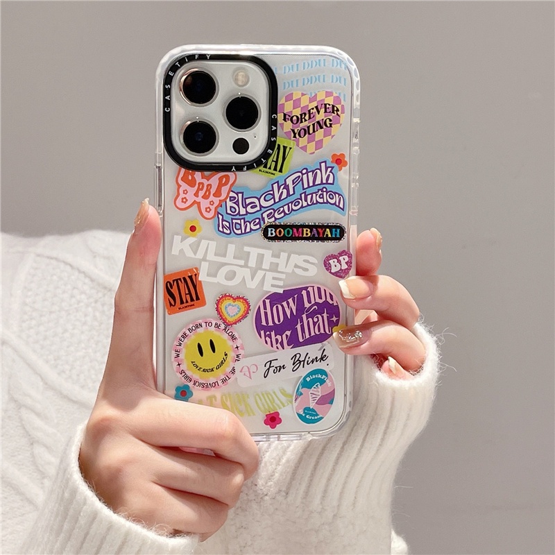 Ốp Điện Thoại TPU Silicon Chống Sốc Hình Nhóm Nhạc BLACKPINK Cho iPhone 14 12 13 11 Pro Max