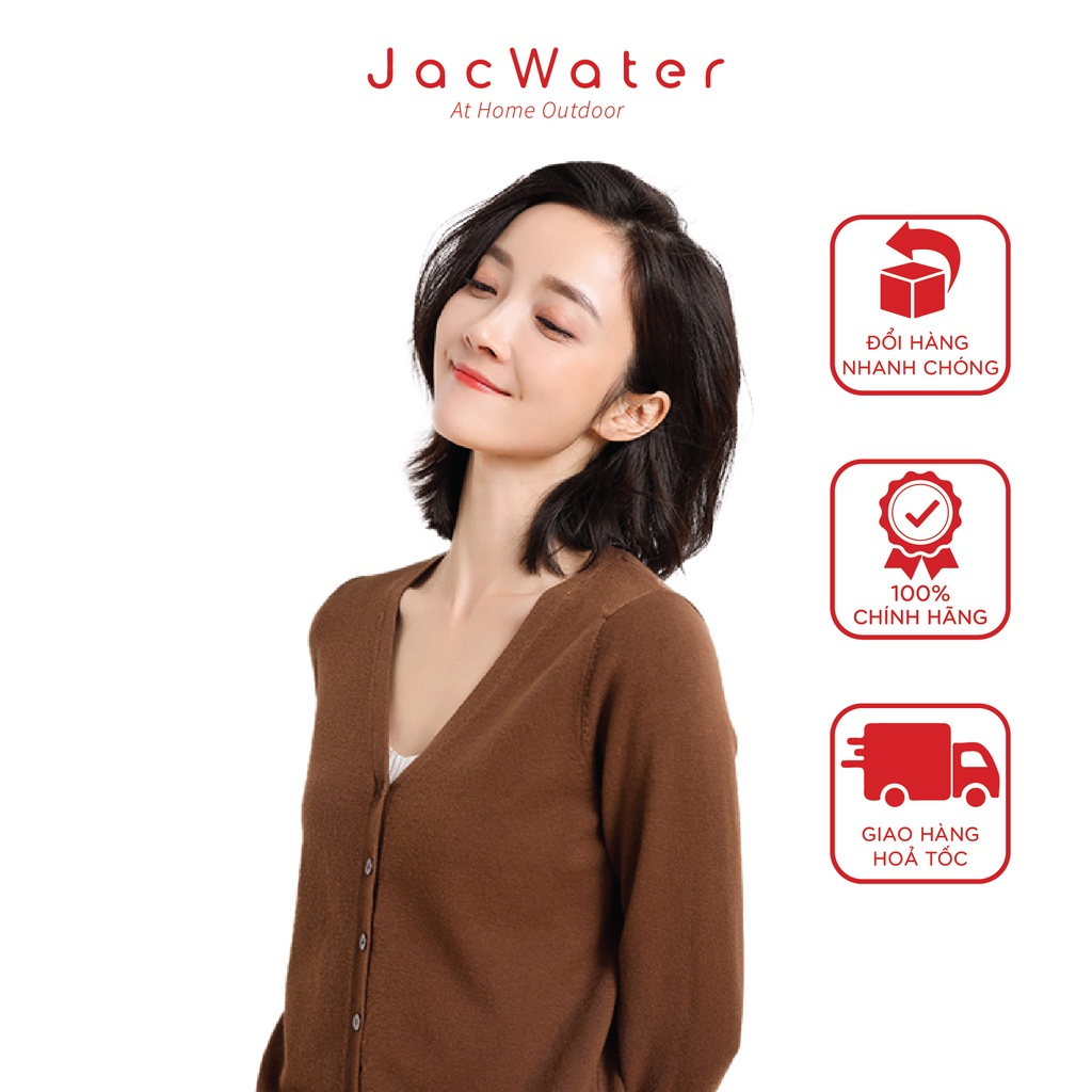 Áo khoác len nữ co giãn cardigan phong cách đơn gian JACWATER V095