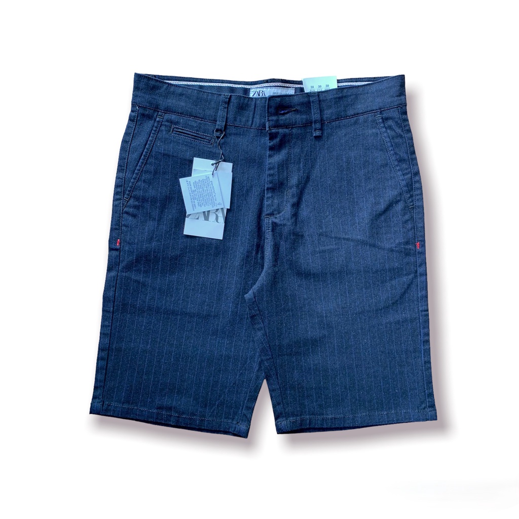 Quần Short Kaki ZARA Màu Xanh mềm mịn dày dặn, form slim fit