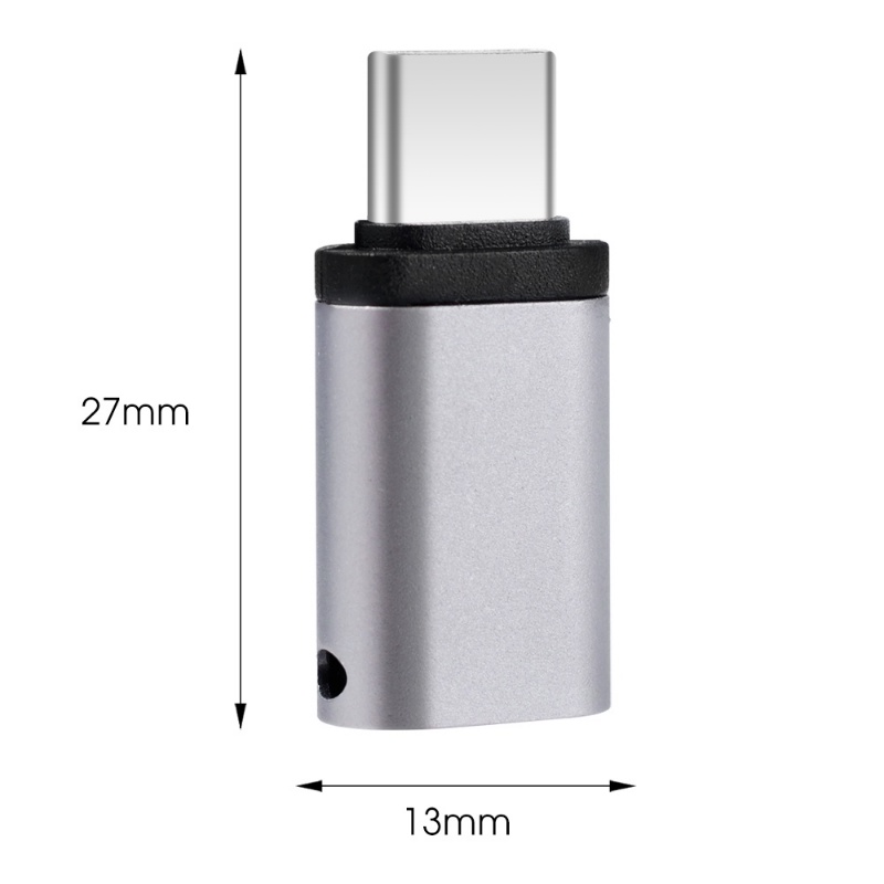 Đầu Chuyển Đổi Type C 5V 2.1A Bằng Hợp Kim Nhôm Đa Năng Tiện Dụng