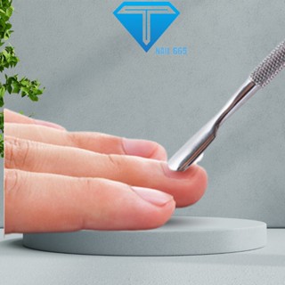 Cây đẩy da chết móng nail ,que nạo bào sủi sơn tay bằng inox , Dụng cụ lấy khóe chân