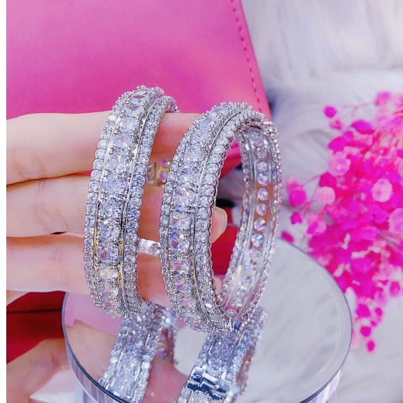 Vòng Tay Nữ Màu Trắng Bản Mo-HV171104