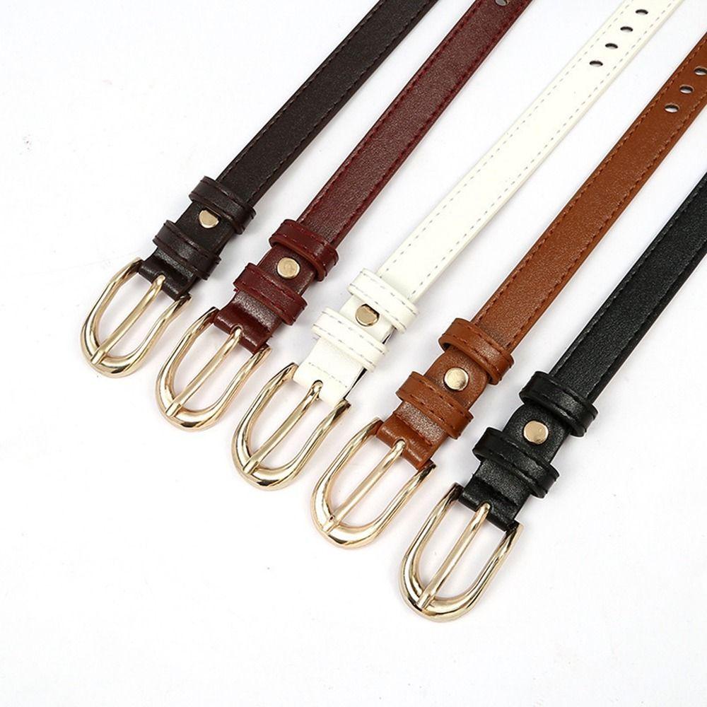 Thắt Lưng Màu Trơn Khóa Hợp Kim Dễ Phối Đồ Thời Trang Cho Nữ