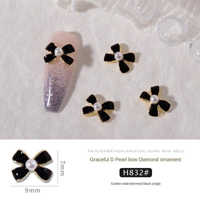 Set 10 charm nơ trang trí móng