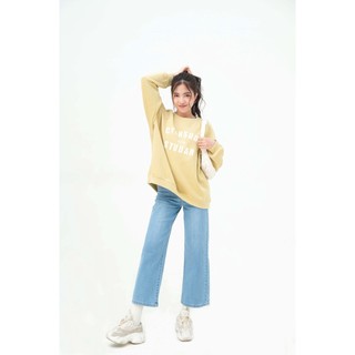 Jeans cullotes lửng xanh nhạt LENclothing 8911