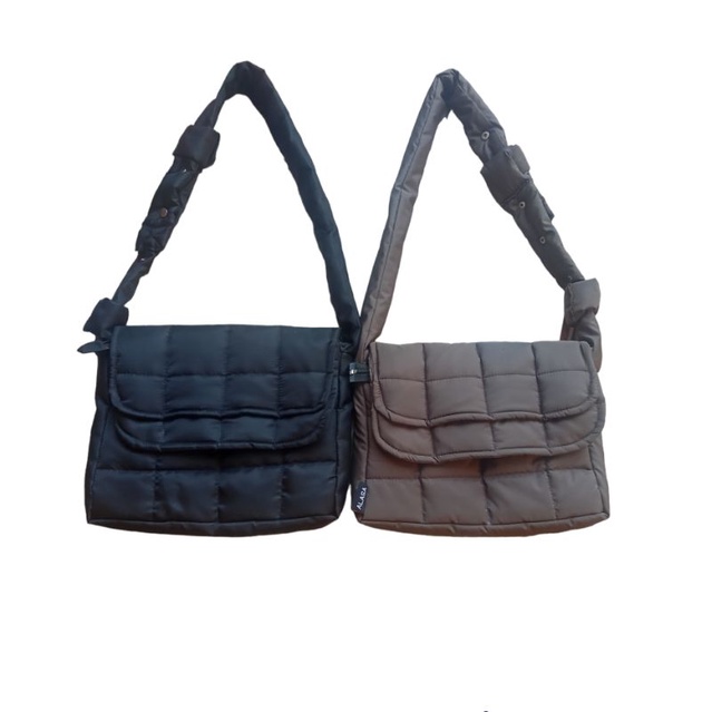 túi đeo chéo chần bông kẻ carô nam nữ unisex local brand dainystore cao cấp