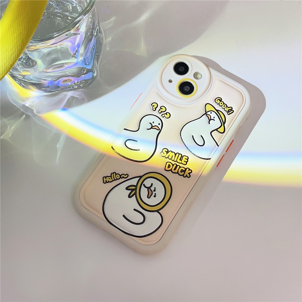 Ốp Điện Thoại Da Viền TPU Dẻo In Họa Tiết Hoạt Hình Dễ Thương Cho iphone 14 Pro Max 13 Pro Max 12 Pro Max
