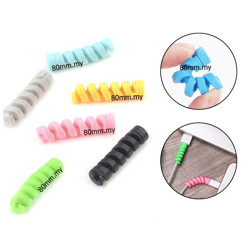 Dây lò xo bọc bảo vệ đầu dây cáp màu sắc dễ thương