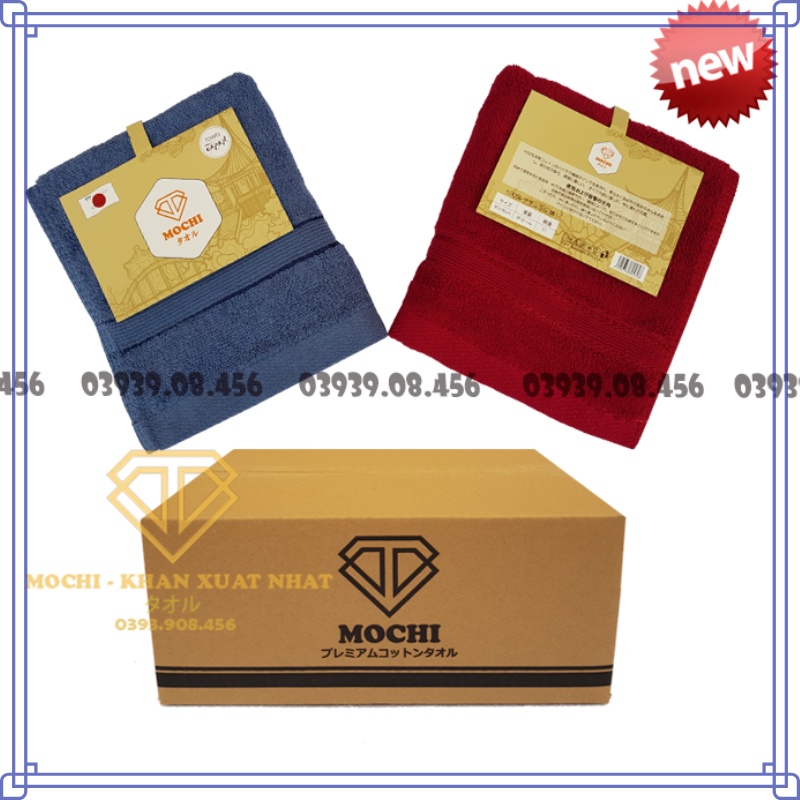 Khăn Mặt 30x50cm MOCHI 100% Cotton Siêu Thấm Hút, Không Sổ Lông, Không Phai Màu Dùng Cho Gia Đình Và Khách Sạn