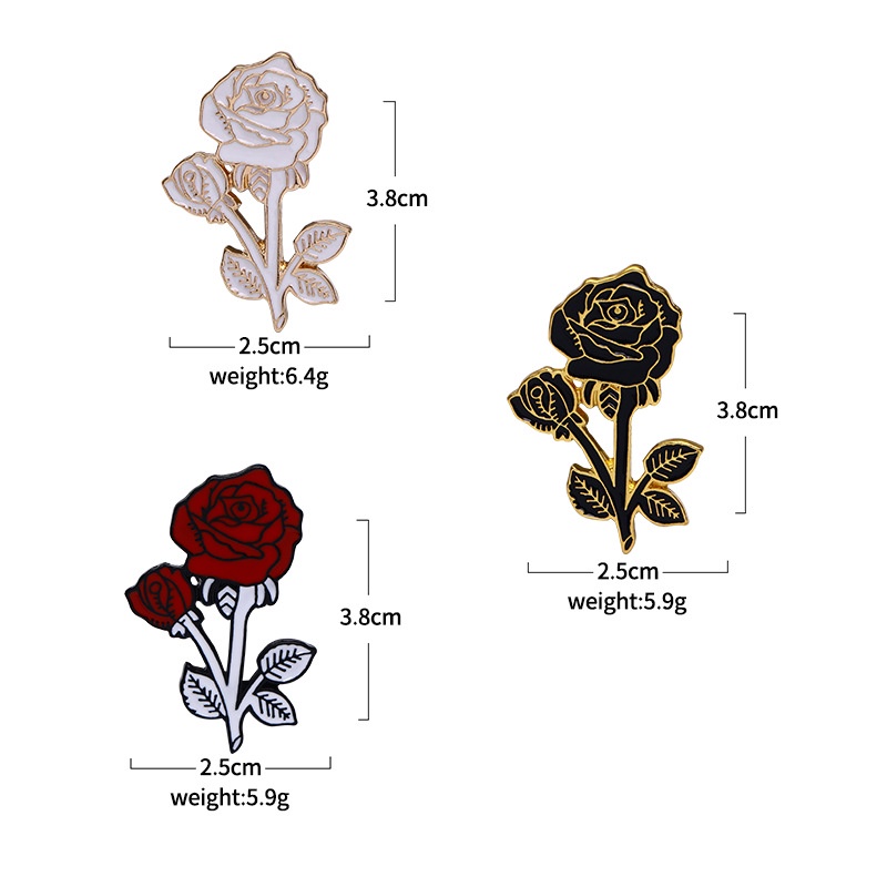 Ghim Cài Áo Hình Hoa Hồng Sơn Dầu Tráng Men Sáng Tạo Thích Hợp Làm Quà Lưu Niệm Cho Bạn