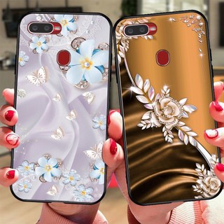 Ốp lưng oppo a5S / oppo A7 / oppo A9 / oppo A12 in hình hoa , ốp nữ sang trọng