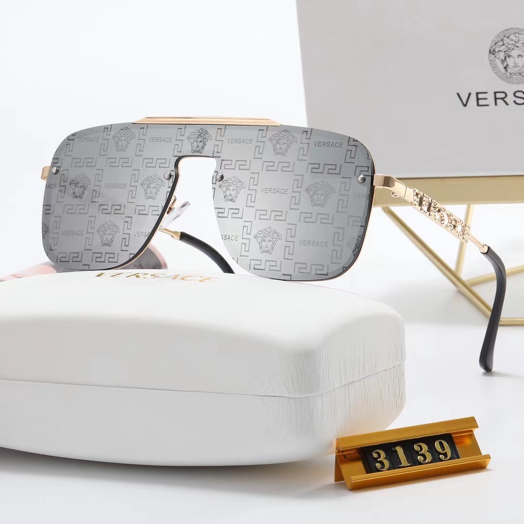 Kính mát một mảnh Versace chống tia UV400 phong cách cổ điển sang trọng cho nam và nữ