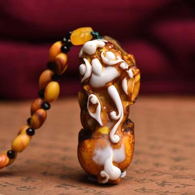 Set 22 Mặt Dây Chuyền Đá Hổ Phách Bán Chạy Hình Rồng Pixiu