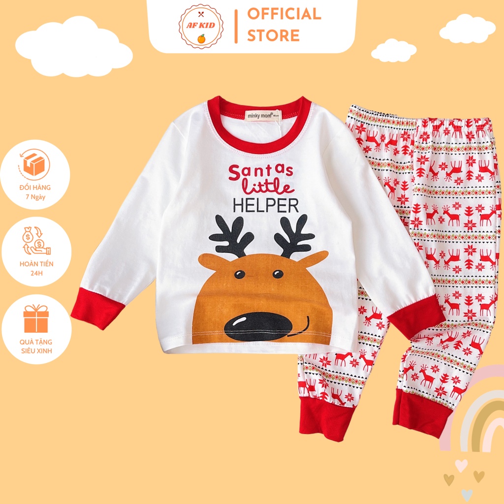 Bộ Giáng sinh Cho Bé 💖 Bộ NOEL Dài Tay Cho Bé Trai Bé Gái 💖 Chất Cotton Cao Cấp Siêu Co Giãn Thấm Hút Mồ Hôi Tốt
