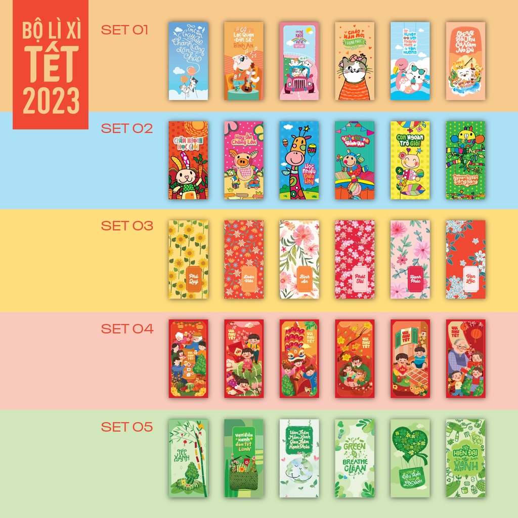 |Hàng độc quyền| 120 chiếc lì xì Tết 2023 (không kèm túi)