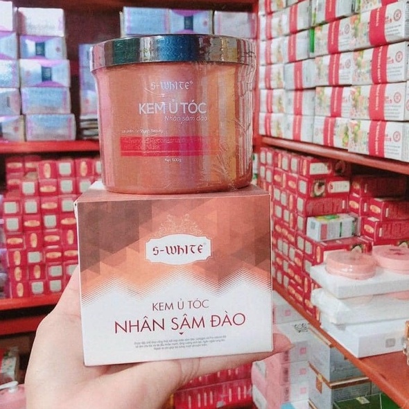 KEM Ủ TÓC NHÂN SÂM ĐÀO S-WHITE SIÊU MƯỢT 500ML - 13608