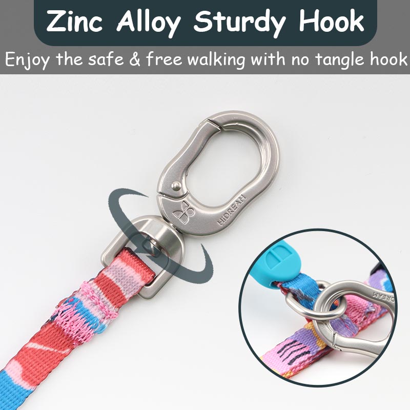 HamshMoc Bộ Dây Dắt Và Dắt Thú Cưng Đi Dạo Bằng Polyester Mềm Mại Họa Tiết Hoa Hamsa Có Thể Điều Chỉnh