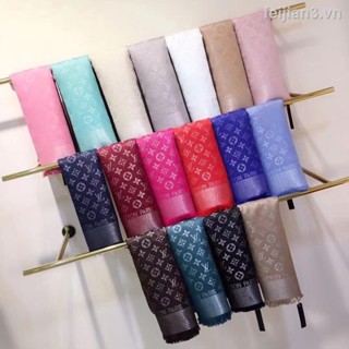 [UG] Khăn Choàng LV Mỏng Cao Cấp Bằng Lụa Bạc Phong Cách Phương Tây Cá Tím-