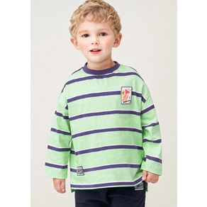 Áo thun kẻ bé trai logo kèn ngực Jelis. HA4234