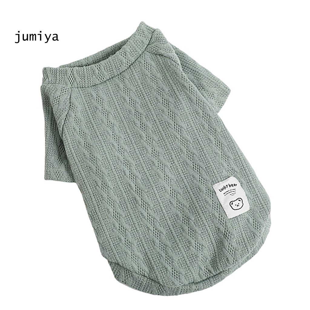 Judy Áo Sweater Màu Trơn Co Giãn Giữ Ấm Mùa Đông Cho Cún Cưng