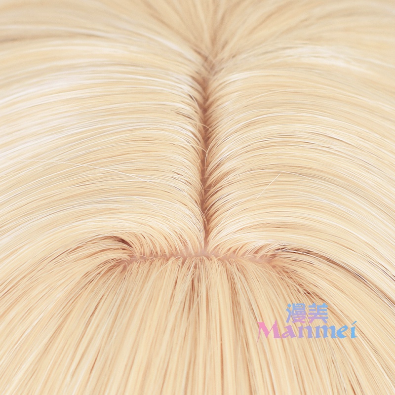 Manmei Genshin Impact Kaveh Cosplay Wig Braided Linen Gold Hair Anime Heat Resistant Synthetic Wigs