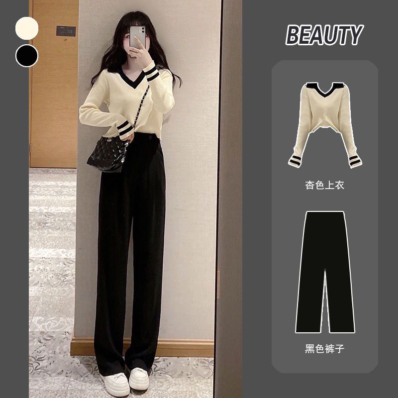 Bộ Áo Khoác Vest + Quần Ống Rộng Phong Cách Phương Tây Thời Trang Mùa Thu Mới 2022 Set Áo Thun Ngắn Tay + Chân Váy Thời Trang Dành Cho Nữ