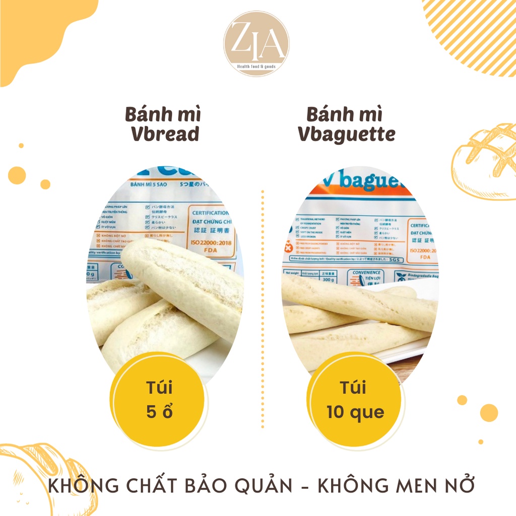 BÁNH MÌ SẠCH 5 SAO VBREAD - DẠNG Ổ VÀ DẠNG QUE VBAGUETTE