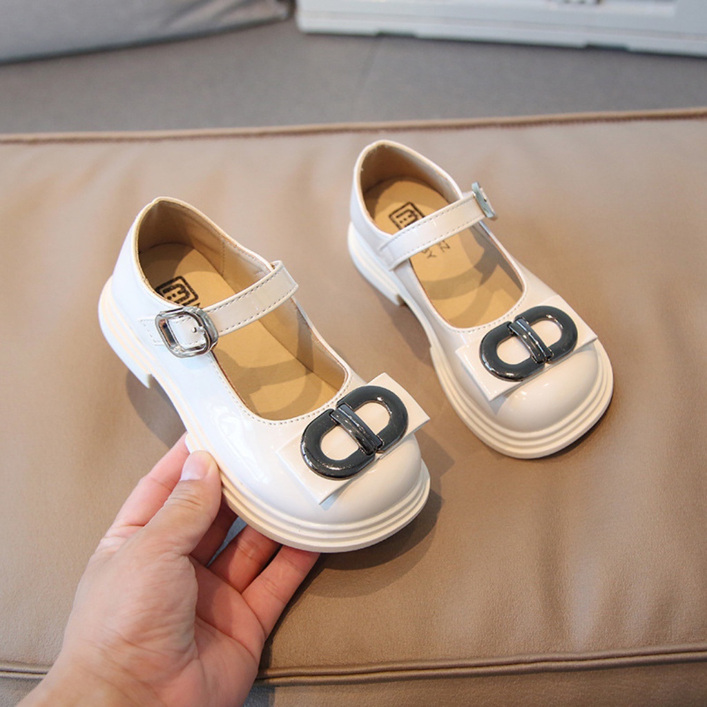 Giày búp bê bé gái Giày búp bê đính khuy dễ thương cho bé gái