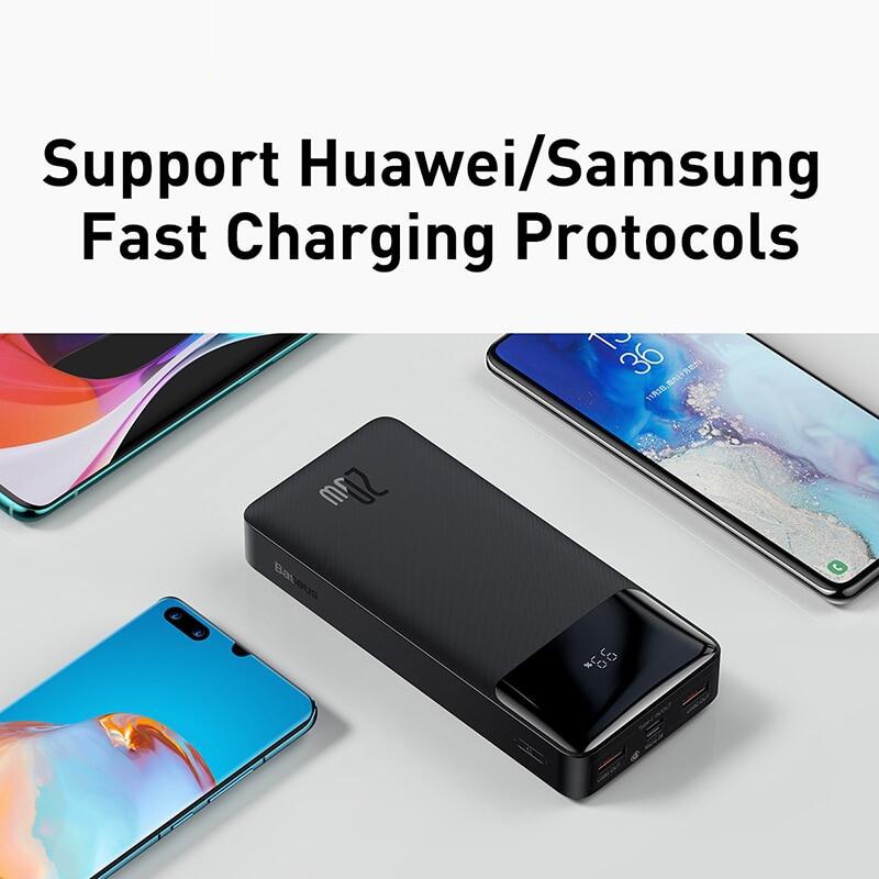 GiGiBomstore Sạc nhanh dự phòng Baseus 30000mAh / 20000mAh / 10000mAh Công suất 20W/15W Dành cho