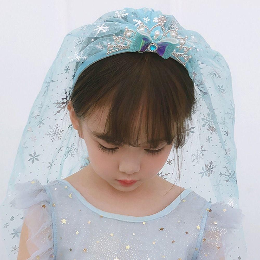 Băng Đô Cài Tóc Hình Vương Miện Phối Tua Rua Kiểu Công Chúa Dễ Thương Cho Bé Gái